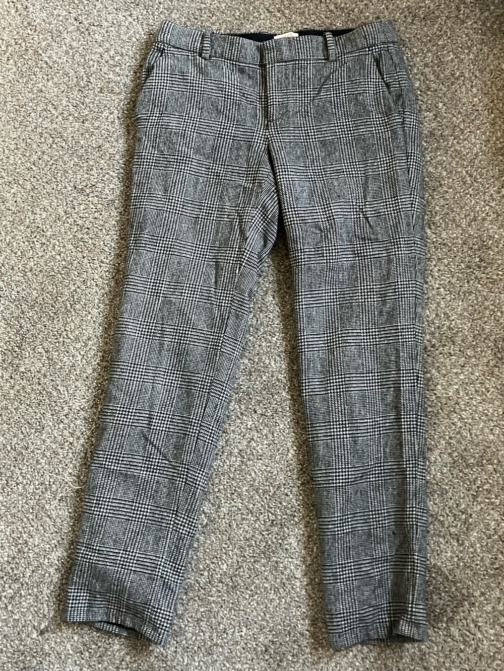 J. Crew Black & White Plaid Dress Pants Women’s 0